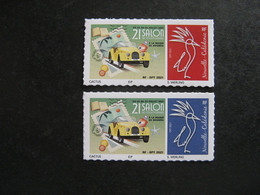 Nouvelle-Calédonie: TB Paire De Timbres Autoadhésifs N° 1407A Et N° 1407B:21° Salon Des Collectionneurs 2021, Neufs XX . - Unused Stamps