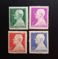 Monaco 1946 Prince Louis II – Modèle: Mazelin Lot 4 Stamps No Used - Oblitérés