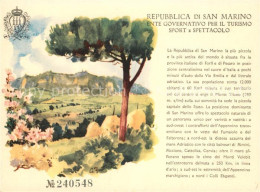 73168414 San Marino Repubblica Panorama Kuenstlerkarte Museumspass San Marino Re - San Marino