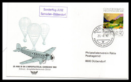 Liechtenstein  25 Ans De L'aerophilatélie  1992 - Posta Aerea