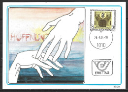 AUTRICHE. N°1647 De 1985 Sur Carte Maximum. Lutte Contre Le Suicide. - First Aid