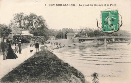 FRANCE - Bry Sur Marne - Le Quai Du Halage Et Le Pont - Carte Postale Ancienne - Bry Sur Marne