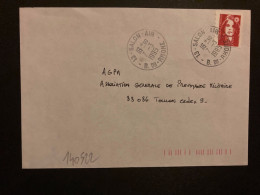 LETTRE TP M DE BRIAT TVP ROUGE OBL.7-3 1995 13 SALON AIR B. DU RHONE - Military Airmail