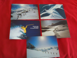 LOT DE 5 CARTES  HOUTLAND..."PAYSAGES DE MONTAGNE..SKI" - 5 - 99 Postcards