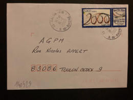 LETTRE TP VIVE L'AN 2000 3,00 OBL.16-2 2000 13 SALON AIR B. DU RHONE - Military Airmail