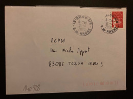 LETTRE TP M DE LUQUET TVP ROUGE OBL.21-4 2000 13 SALON AIR B. DU RHONE - Military Airmail