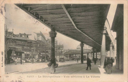 FRANCE - Paris - Le Métropolitain - Voie Aérienne à La Vilette - Carte Postale Ancienne - Pubs, Hotels, Restaurants