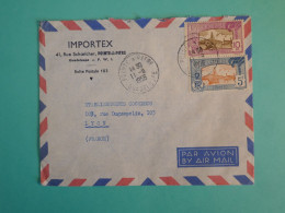 DB18 GUADELOUPE  BELLE LETTRE COMPLETE 1956  PAR AVION POINTE  A PITRE A LYON FRANCE + ++AFF. PLAISANT+++++ - Lettres & Documents