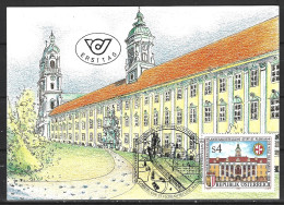 AUTRICHE. N°1675 De 1986 Sur Carte Maximum. Abbaye De Saint Florian. - Abbayes & Monastères