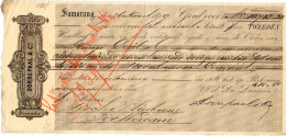 Netherlands East Indies, 1879, Vintage Cheque Order / Promissory Note / Billet A Ordre - Samarang - Chèques & Chèques De Voyage