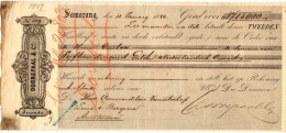 Netherlands East Indies, 1880, Vintage Cheque Order / Promissory Note / Billet A Ordre - Samarang - Chèques & Chèques De Voyage