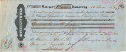 Netherlands East Indies, 1879, Vintage Cheque Order / Promissory Note / Billet A Ordre - Samarang - Chèques & Chèques De Voyage