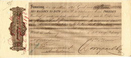 Netherlands East Indies, 1881, Vintage Cheque Order / Promissory Note / Billet A Ordre - Samarang - Chèques & Chèques De Voyage