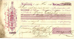 Netherlands East Indies, 1881, Vintage Cheque Order / Promissory Note / Billet A Ordre - Samarang - Chèques & Chèques De Voyage