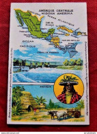 CARTE GEOGRAPHIQUE   - Amérique Centrale (Mexique - Guatemala - Honduras - Costa- Rica - ( Pub Amidon Remy ) - - Maps