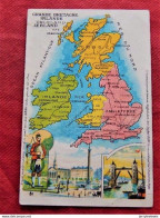 CARTE GEOGRAPHIQUE   -  Grande Bretagne Et Irlande  -  ( Pub Amidon Remy ) - Maps