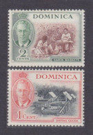 1951 Dominica 119-120 MLH King George VI - Dominica (...-1978)