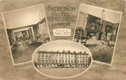 Endsleigh Hotel London Postcard Smoking Room Entrance Hall 1932 - Hotels & Restaurants