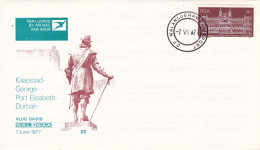 1977 South Africa First Day Covers - 10 Official Commemorative South African Airways Flight Covers With Info Inserts FDC - Brieven En Documenten