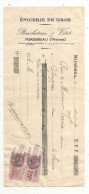 Lettre De Change, EPICERIE EN GROS,BRICHETEAU & VITET,  MIREBEAU,Vienne,1937, 2 Scans, Frais Fr 1.85 E - Cambiali