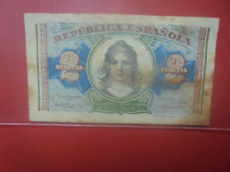 ESPAGNE 2 PESETAS 1938 Circuler (B.30) - [ 5] Uitgaven Van Het Ministerie Van Financiën