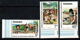 Rwanda 1987 - 1297/99**, Yv 1233/35** MNH - Nuevos