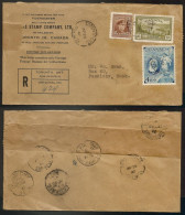 1947 Marks Stamp Co Registered Cover 16c RPO CDS Toronto Ontario To Punnichy Saskatchewan - Postgeschiedenis
