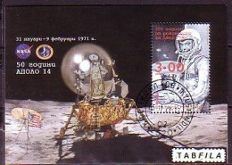 BULGARIA - 2021 - 100th Anniversary Of John Glenn's Birth And 50th Anniversary Of APOLLO 14 - MS / Bl Used (O) - Used Stamps