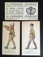 LEGION ETRANGERE LÉGIONNAIRE  2 Chromos  Chocolat Compagnie Coloniale Collection Soldats Carton Plier Decouper - Autres & Non Classés