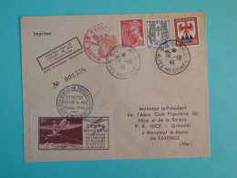 DB19 FRANCE BELLE LETTRE RR +++ 1948 ESSAI DE LESTAGE   +NICE A FAYENCE   +VIGNETTE ++AFF. PLAISANT+++++ - 1927-1959 Storia Postale