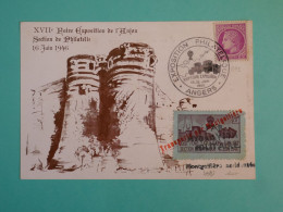 DB19 FRANCE BELLE  CARTE  RR +++ 1946  TRANSPORT DE MONGOLFIERE   +ANGERS +VIGNETTE ++AFF. PLAISANT+++++ - 1927-1959 Lettres & Documents