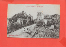 59 MERVILLE Cpa Animée Ruines De La Rue Des Capucins       Edit Flandrin - Merville