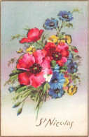 FETES ET VOEUX - Saint Nicolas - Un Bouquet De Fleurs - Colorisé - Carte Postale Ancienne - Sinterklaas