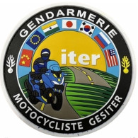 Ecusson Gendarmerie GESITER MOTOCYCLISTE Groupe Experts Sécurité ITER PVC - Police & Gendarmerie