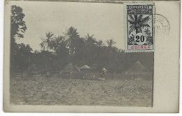 1908 - Guinee Francaise ( Ex Colonie ) - Ta D " GUINEE FRANCAISE KA - DE "+Timbre 38 Palmier 20 C Carte Photo A Identier - Cartas & Documentos