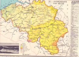 Kaart Carte - België - Hydrografie  - 1938 - Carte Topografiche