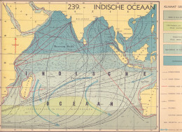 Kaart Carte - Indische Oceaan Klimaat Gebieden - 1938 - Altri & Non Classificati