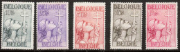 Timbres Belgique -1933 - Crois De Lorraine - COB 377/83** MNH - Cote 1020 - Unused Stamps