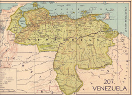 Kaart Carte - Landkaart Venezuela - 1938 - Carte Geographique
