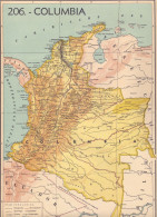 Kaart Carte - Landkaart Columbia Colombia - 1938 - Carte Geographique