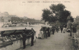 FRANCE - Paris - Bouquinistes Au Quai Voltaire - Animé - Carte Postale Ancienne - Straßenhandel Und Kleingewerbe