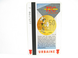 LUCKY LUKE N° 2 A  UNE CARTE DE BUS METRO TRAM TEC CHARLEROI - Andere & Zonder Classificatie