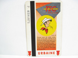 LUCKY LUKE N° 1 A  UNE CARTE DE BUS METRO TRAM TEC CHARLEROI - Sonstige & Ohne Zuordnung