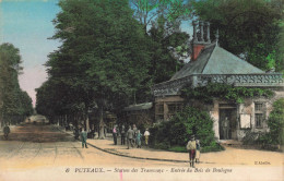 FRANCE - Puteaux - Station Des Tramways - Entrée Du Bois De Boulogne - Colorisé - Carte Postale Ancienne - Puteaux