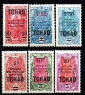 Tchad  - 1926 -  Tb AEF Surch-  N° 47 à 52 - Neufs* - MLH - Ongebruikt