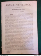 1835 HISTOIRE DU DEPARTEMENT DU RHONE - L'ARBRESLE - GROTTE DES ESTROIS - FRANCE PITTORESQUE - 1800 - 1849