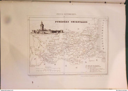 1835 CARTE DU DEPARTEMENT DES PYRÉNÉES ORIENTALES - PERPIGNAN - LE MONT CANIGOU - RIGAUD - ARAGO  - FRANCE PITTORESQUE - 1800 - 1849