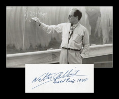 Walter Gilbert - Molecular Biology Pioneer - Signed Card + Photo - Nobel Prize - Inventors & Scientists