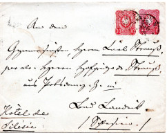 70075 - Deutsches Reich - 1879 - 10Pfg GAUmschlag M ZusFrankatur BERLIN -> LANDECK BAD - Storia Postale