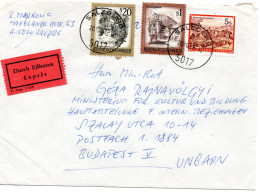 70081 - Österreich - 1988 - S20 Landschaften MiF A EilBf SALZBURG -> BUDAPEST (Ungarn) - Lettres & Documents